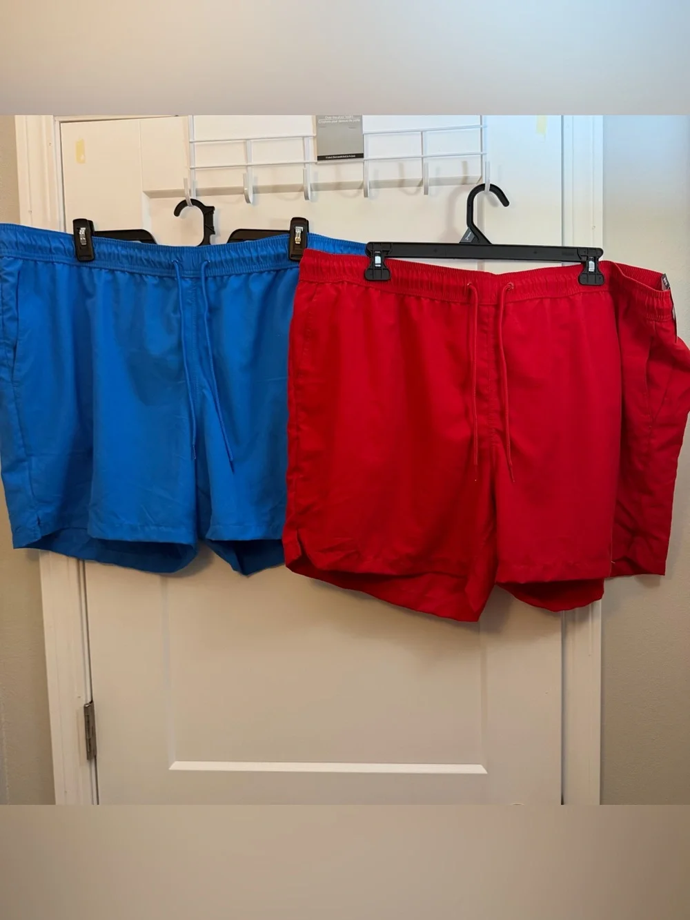 3XL George Red and Blue Men's Swim Trunks Set